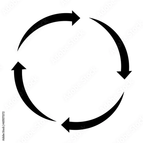 Fototapeta repeating rotation four arrows icon