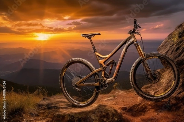 Obraz Cycle on a mountain
