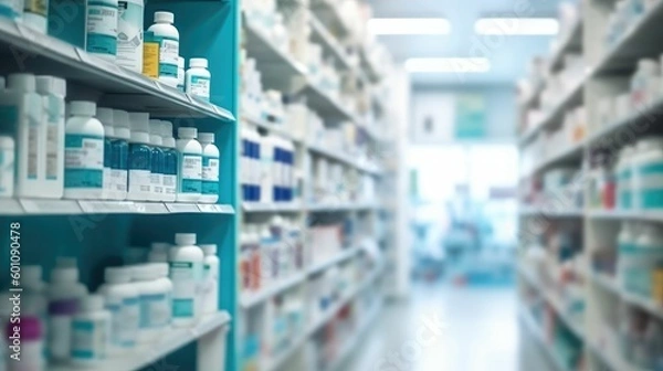 Obraz Blurry drugstore background