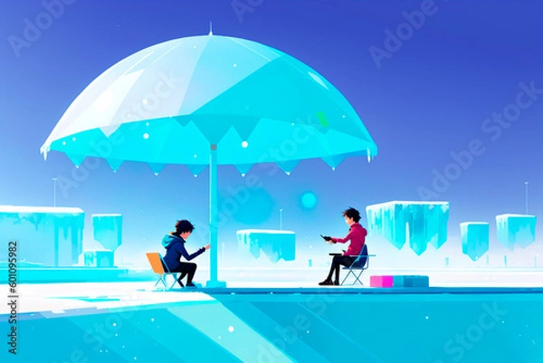 Fototapeta Generative concept art illustration. Generative ai.