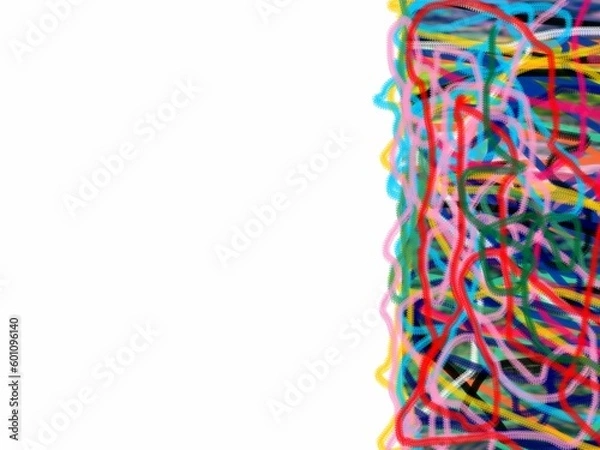 Fototapeta Multicolored paint, watercolor forms, swirls, lines, abstract background
