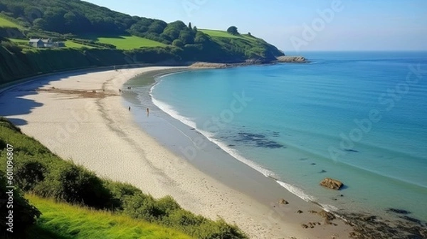 Fototapeta The Beach at Pentewan in Cornwall