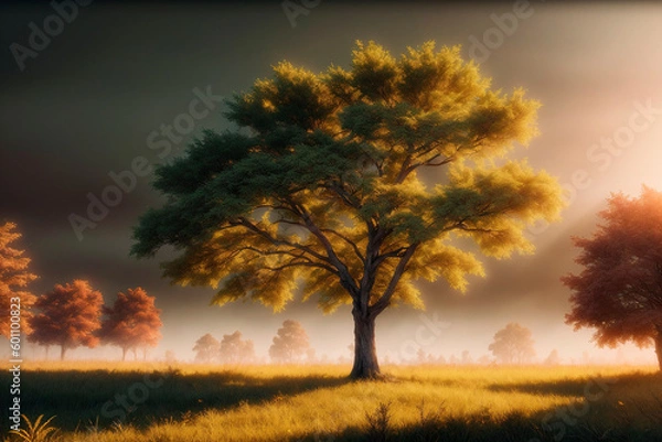 Obraz Generative concept art illustration. Generative ai.