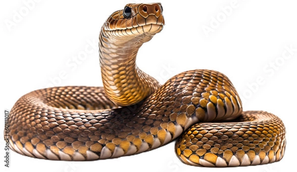 Obraz Snake isolated on transparent background cutout image