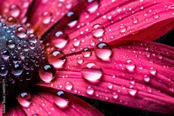 Fototapeta Delicate World Unfolding in Vibrant Flower's Heart - Generative AI