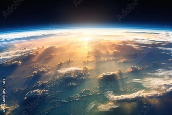 Fototapeta Captivating Vision of Earth's Splendid Landscape - Generative AI