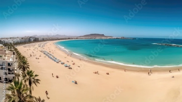 Obraz Panoramic view of Morro Jable beach