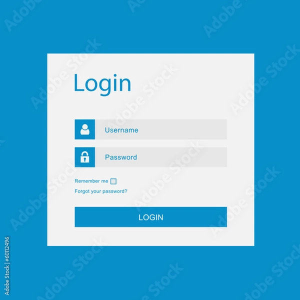 Obraz Vector login interface - username and password