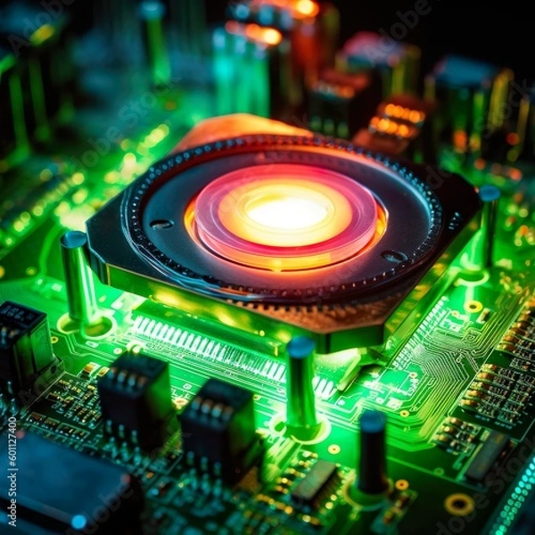 Obraz Futuristische MultiCore CPU - generative ai