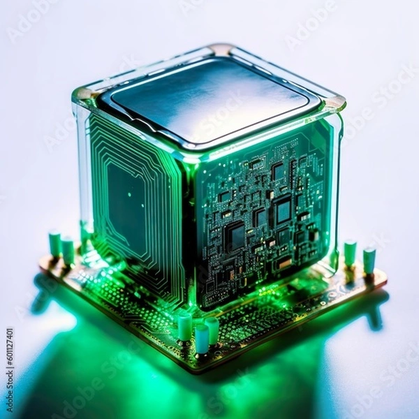 Obraz Futuristische MultiCore CPU 1 - generative ai