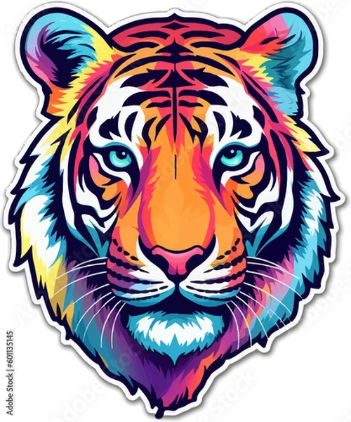 Obraz Lion colorful illustration isolated vector