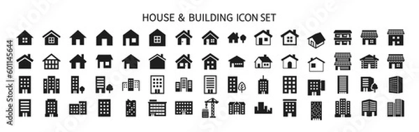 Obraz House and building icon set