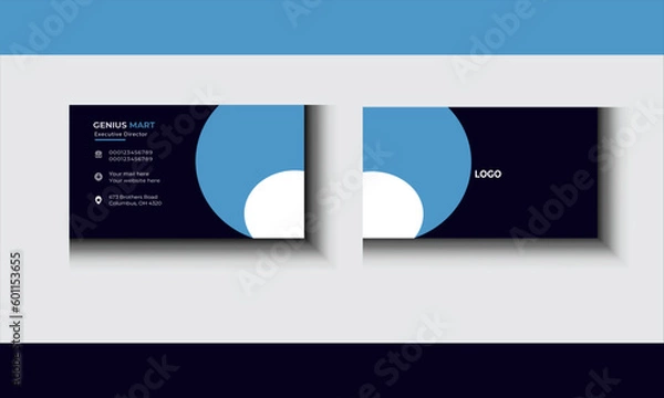 Fototapeta professional creative Minimalist black and red color variation Modern corporate business card design template professional creative
