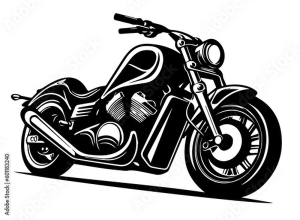 Obraz motorcycle on a white background