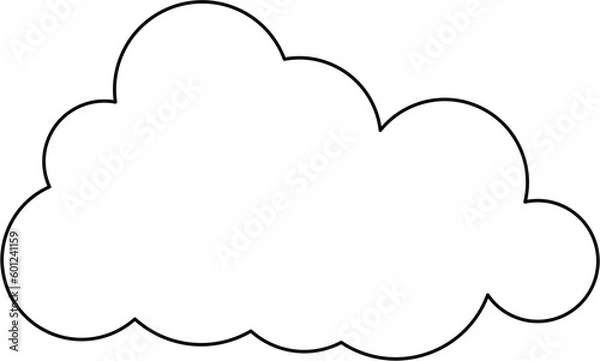 Fototapeta Cloud Outline Illustration
