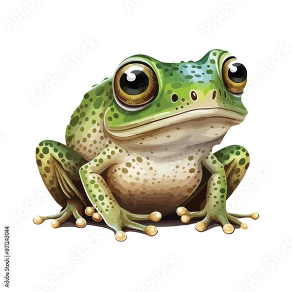 Obraz vector cute frog cartoon style