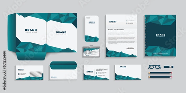 Obraz Corporate identity template, corporate business stationary set. minimal design, eps.