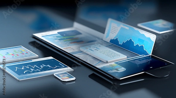 Fototapeta Fintech is a broad term for technological innovations in finance, including mobile banking, digital wallets, blockchain payments, and robo-advisors. It's disrupting traditional banking and improving f