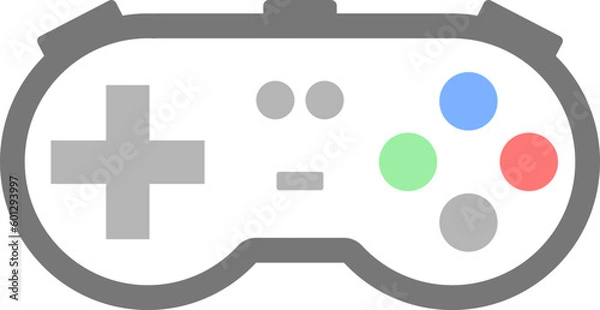 Fototapeta ゲームコントローラーのシンプルなイラスト