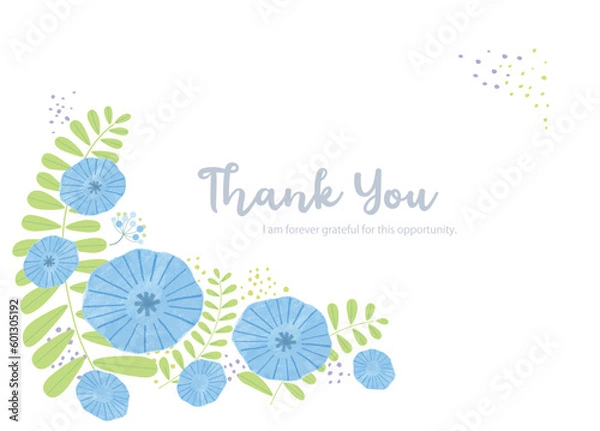 Fototapeta Vector illustration of bright pastel flowers. A frame on a white background.