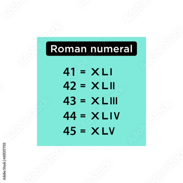 Fototapeta Roman numeral icon vector logo design template