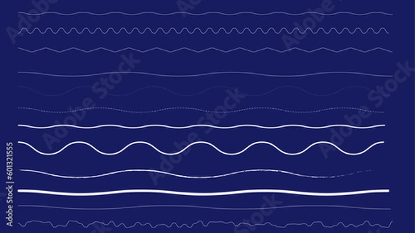 Fototapeta Collection of vector  lines set
