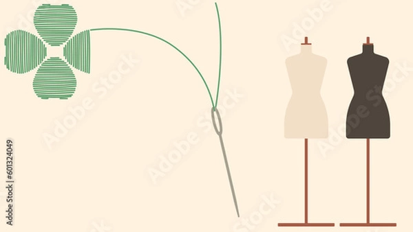 Obraz 刺繍とトルソー