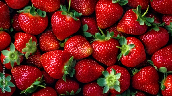 Obraz Strawberries fullframe as texture