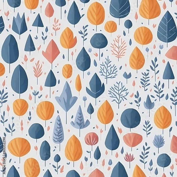 Obraz seamless pattern with flowers illustration wall art design