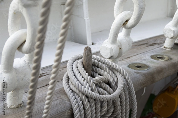 Obraz 帆船のロープ