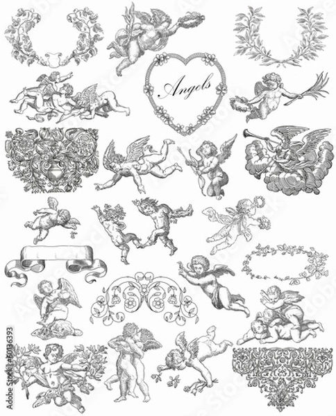 Obraz Ilustracja aniołów