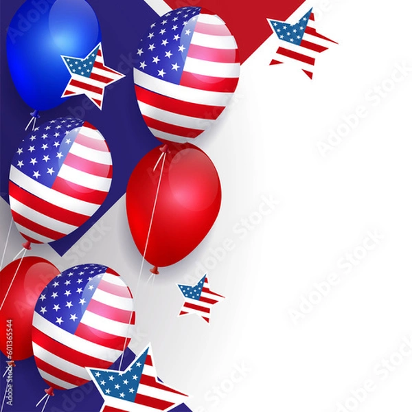 Obraz Balloon banner, USA flag .