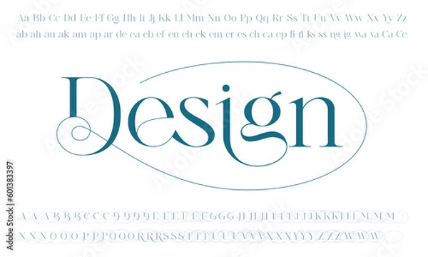 Obraz An Elegant Serif Font with a big set of swashes, ligatures and alternates, this font can be used for logos, invitations cars as well as for many other uses.