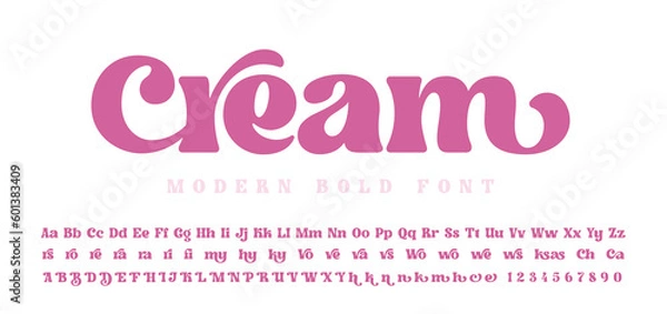 Fototapeta An elegant bold font with a big set of ligatures in modern style, this font can be used for logotypes