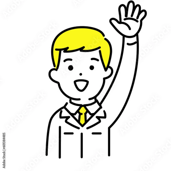 Fototapeta かわいい人物のイラストシリーズ _ 男性のエンジニア _ 合意　