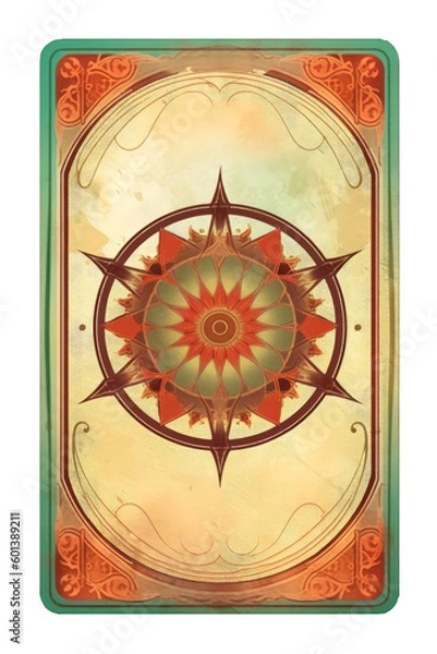 Obraz Card deck design. Card back design. 2d mobile game asset made with Generative AI