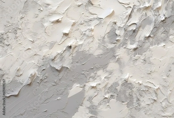 Fototapeta gray and white painted wall background or texture, generative ai