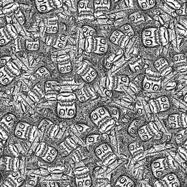 Obraz Skull monster portrait illustration motif pattern