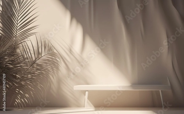 Fototapeta Shadowed Elegance: AI-Generated Gray Background for Photo Studios