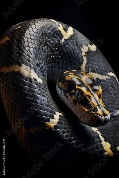 Obraz Golden Snake Close up