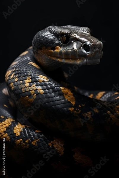 Obraz Golden Snake Close up