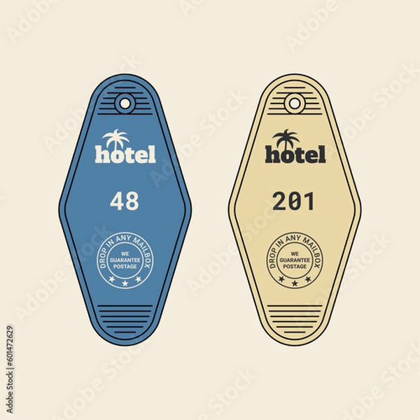 Obraz Tropic Coconut Tree Hotel Rooms Keychain Vector