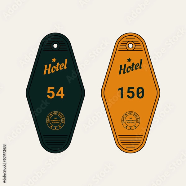 Obraz Star Hotel Rooms Keychain Vector