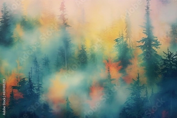 Obraz Soft Blurry Desktop Wallpaper Exuding Tranquility - Generative AI