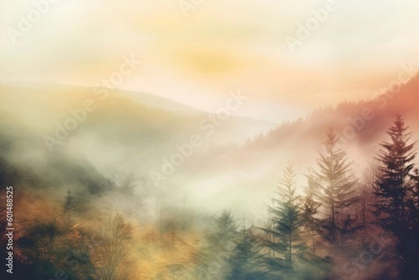 Obraz Captivating Soft Blurry Desktop Wallpaper Exuding Calm - Generative AI