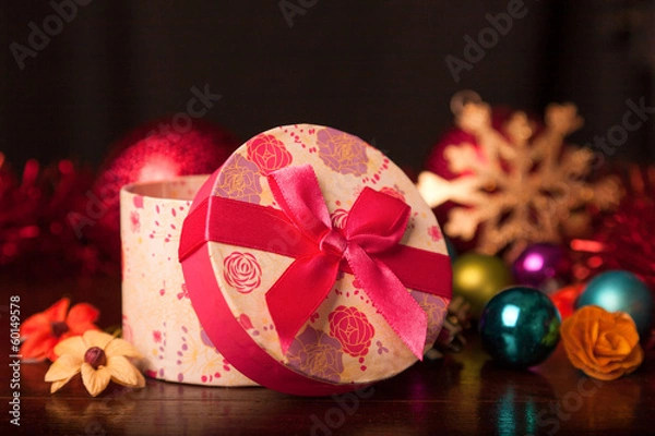 Obraz Rounded Gift Box Christmas