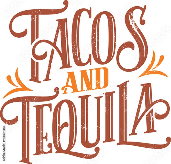 Fototapeta Tacos and Tequila Custom Text Banner