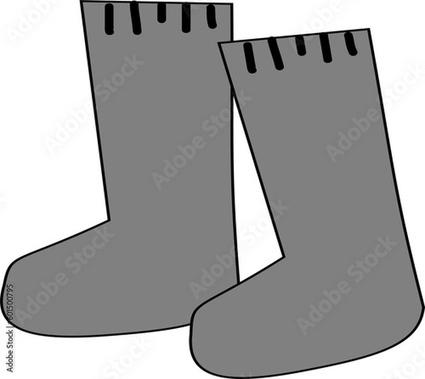 Obraz グレーの靴下