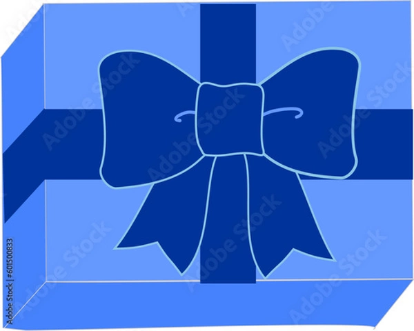 Obraz 青いプレゼントボックス
