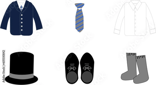 Obraz 男性のファッション6点セット